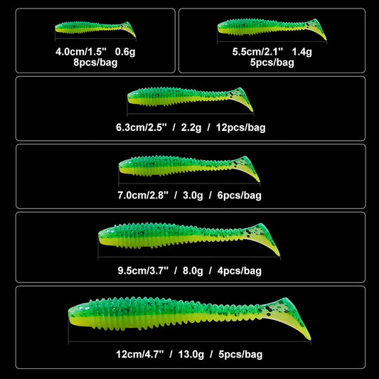 Ribbed Paddle Tail SwimBait
