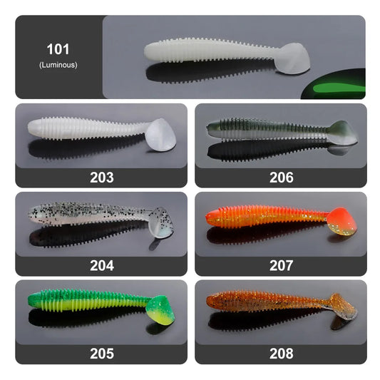 Ribbed Paddle Tail SwimBait